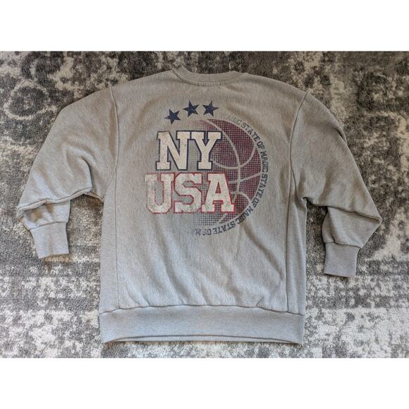 Zara Pullover Sweatshirt NEW YORK Graphic Print - Size Small, Made In Portugal - Picture 9 of 10